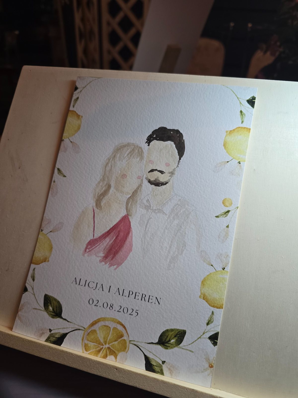 Live painting na weselu — portret 2