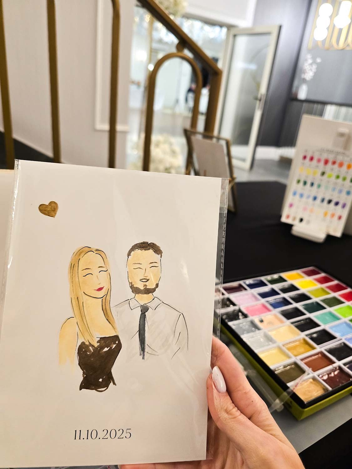 Live painting na weselu — portret 6