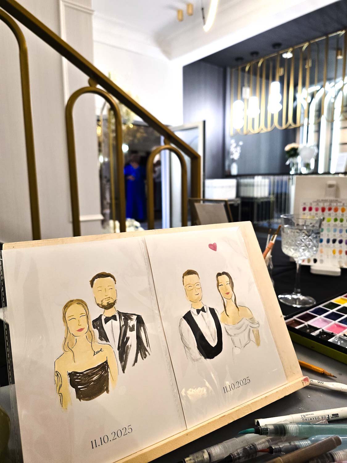 Live painting na weselu — portret 7