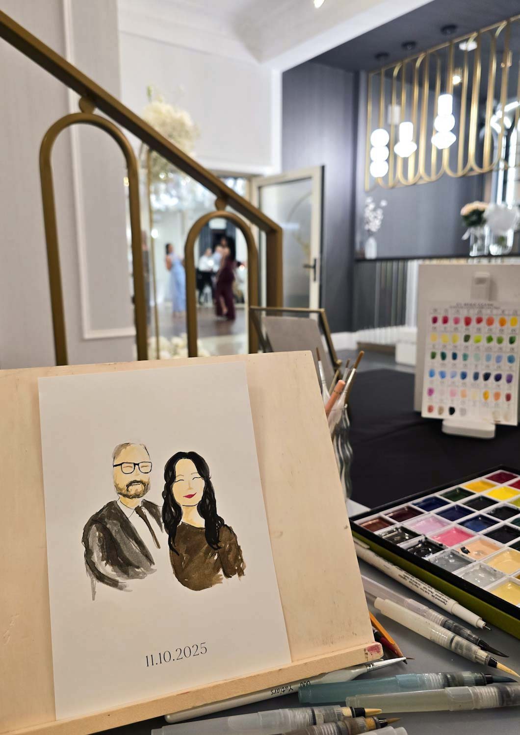 Live painting na weselu — portret 8