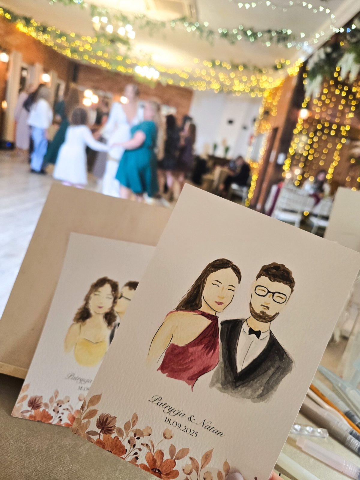 Live painting na weselu — portret 10